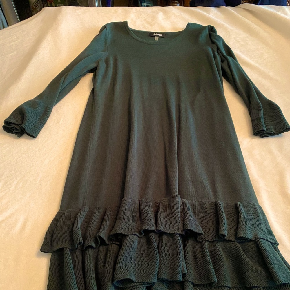 Nine West ruffled sweater dress